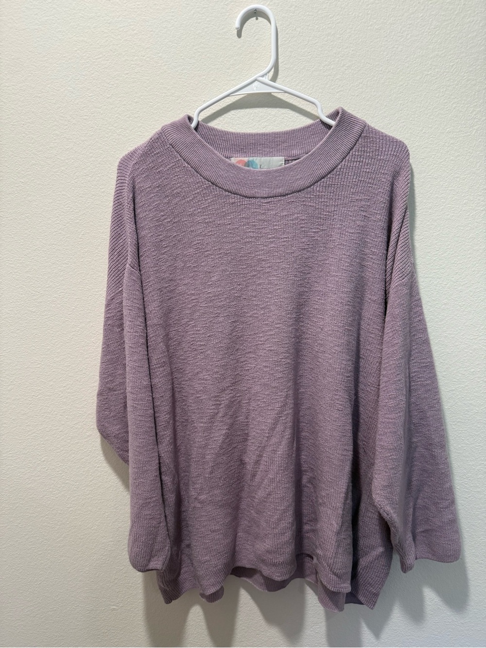 FP Beach Women's Mauve Crewneck Knit Sweater - Relaxed Fit